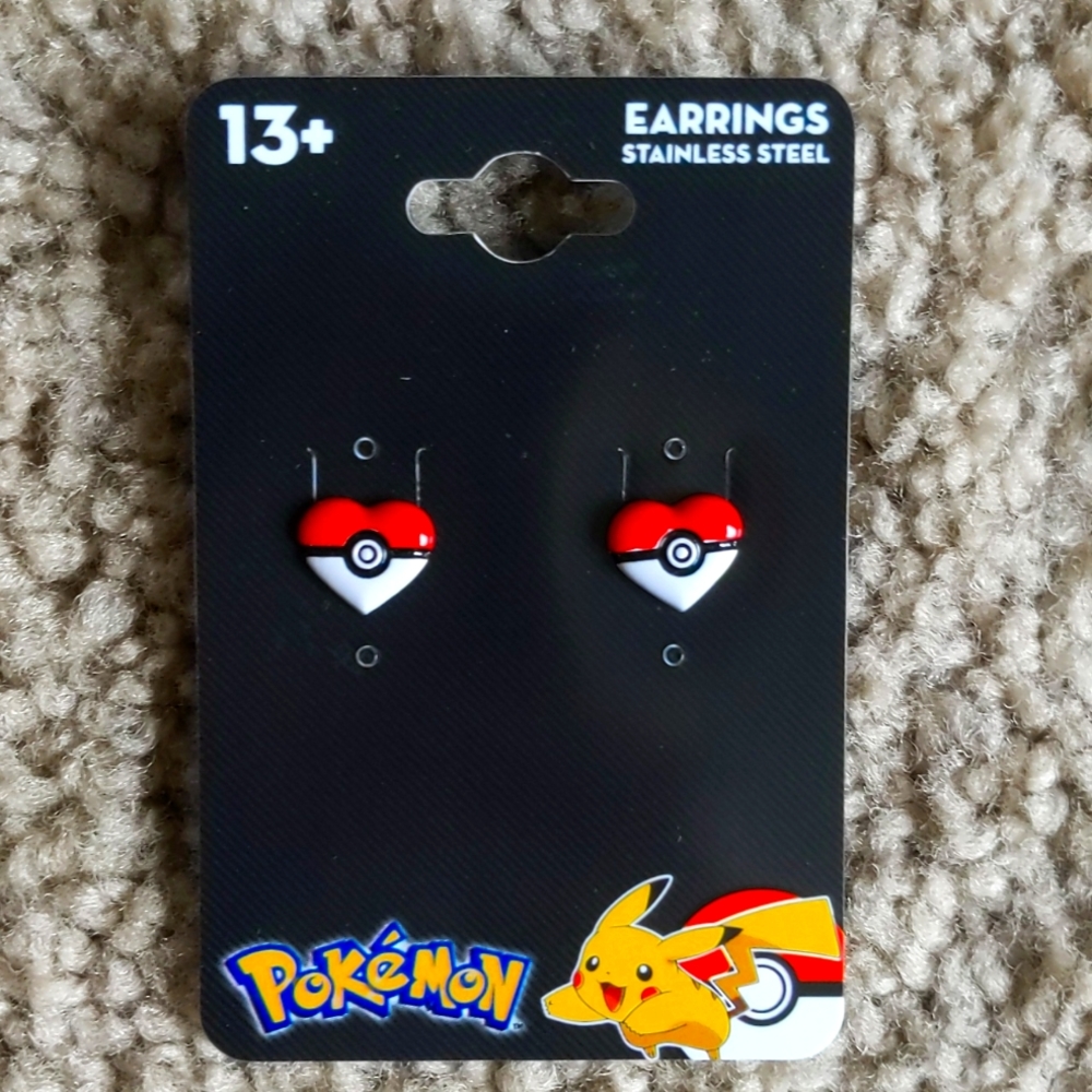 Pokemon Heart earings